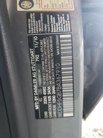 Photo 10 from auction – 2011 MERCEDES-BENZ E 350 with VIN WDDHF5GB7BA367910