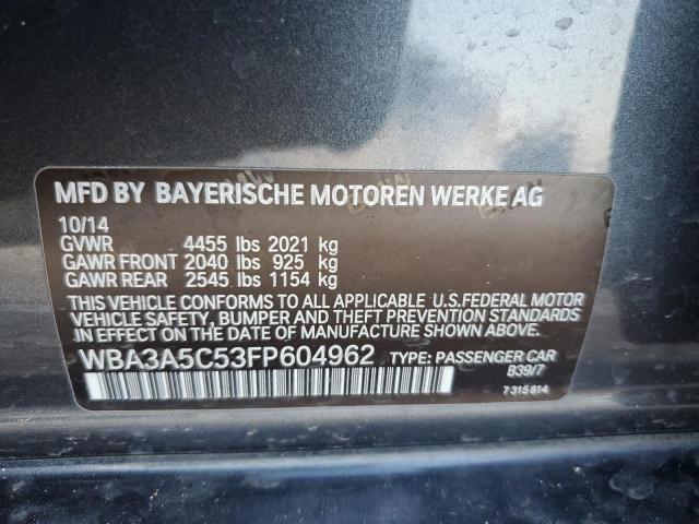 Photo 10 from auction – 2015 BMW 328 I with VIN WBA3A5C53FP604962