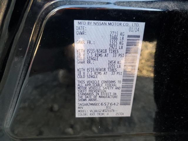 Photo 10 from auction – 2014 NISSAN PATHFINDER with VIN 5N1AR2MN6EC657642