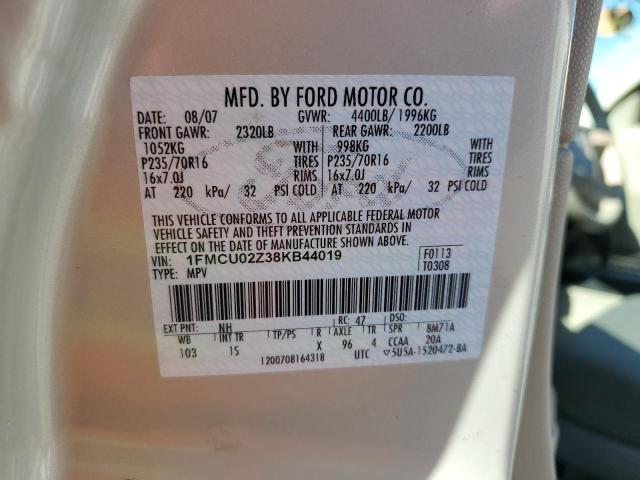 Photo 10 from auction – 2008 FORD ESCAPE XLS with VIN 1FMCU02Z38KB44019