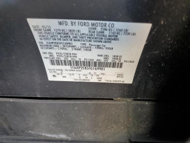 Photo 10 from auction – 2015 FORD TAURUS SEL with VIN 1FAHP2E85FG169901