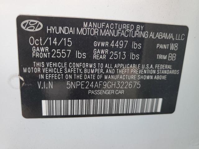 Photo 10 from auction – 2016 HYUNDAI SONATA SE with VIN 5NPE24AF9GH322675