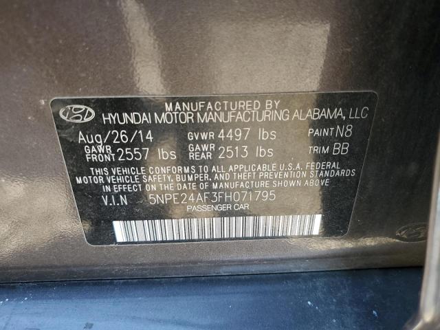 Photo 10 from auction – 2015 HYUNDAI SONATA SE with VIN 5NPE24AF3FH071795