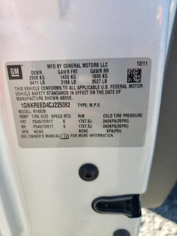 Photo 10 from auction – 2012 CHEVROLET TRAVERSE L with VIN 1GNKREED4CJ225082