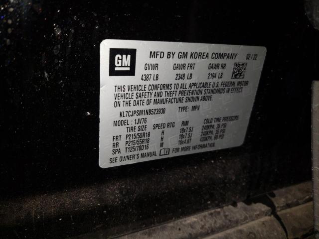 Photo 10 from auction – 2022 CHEVROLET TRAX 1LT with VIN KL7CJPSM1NB523930