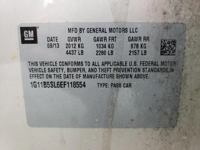 Photo 12 from auction – 2014 CHEVROLET MALIBU LS with VIN 1G11B5SL6EF118554