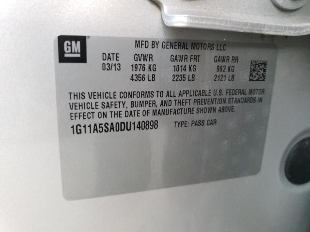 Photo 10 from auction – 2013 CHEVROLET MALIBU LS with VIN 1G11A5SA0DU140898