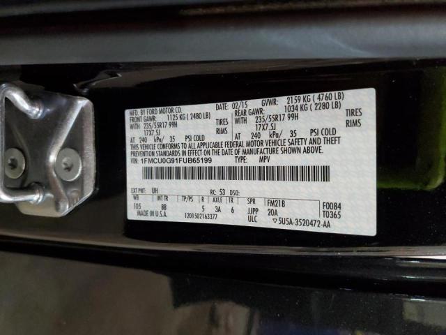 Photo 10 from auction – 2015 FORD ESCAPE SE with VIN 1FMCU0G91FUB65199
