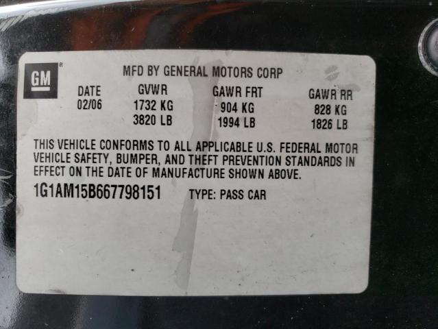 Photo 10 from auction – 2006 CHEVROLET COBALT SS with VIN 1G1AM15B667798151