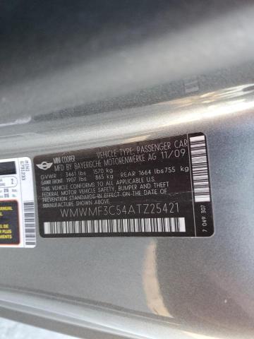 Photo 10 from auction – 2010 MINI COOPER with VIN WMWMF3C54ATZ25421