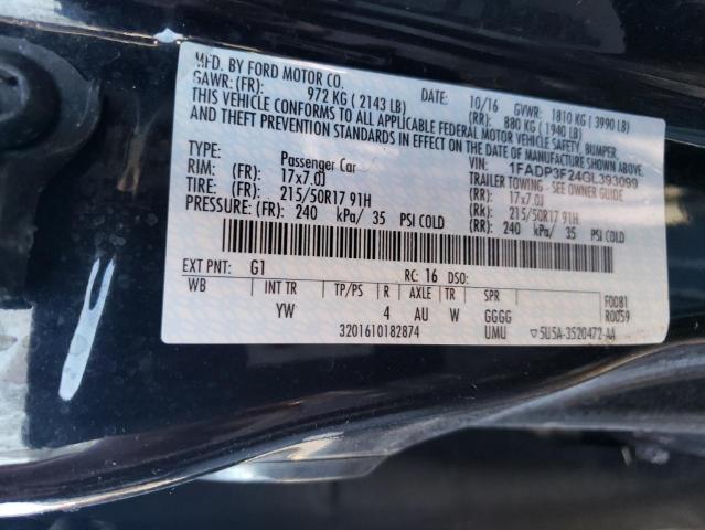 Photo 10 from auction – 2016 FORD FOCUS SE with VIN 1FADP3F24GL393099