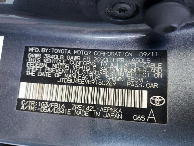 Photo 10 from auction – 2011 TOYOTA COROLLA BA with VIN JTDBU4EE9B9160269