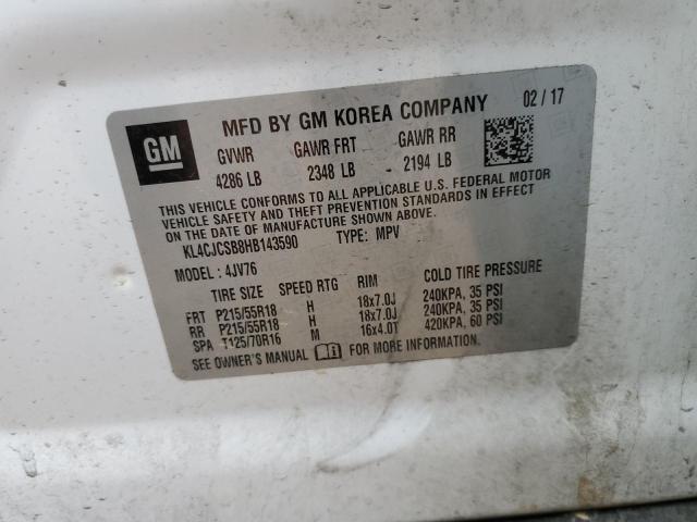 Photo 10 from auction – 2017 BUICK ENCORE ESS with VIN KL4CJCSB8HB143590