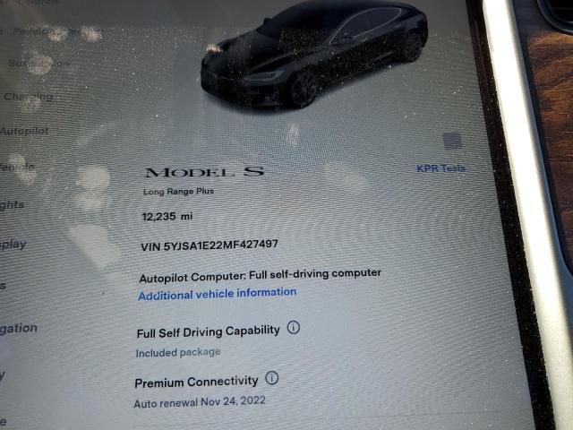 Photo 8 from auction – 2021 TESLA MODEL S with VIN 5YJSA1E22MF427497