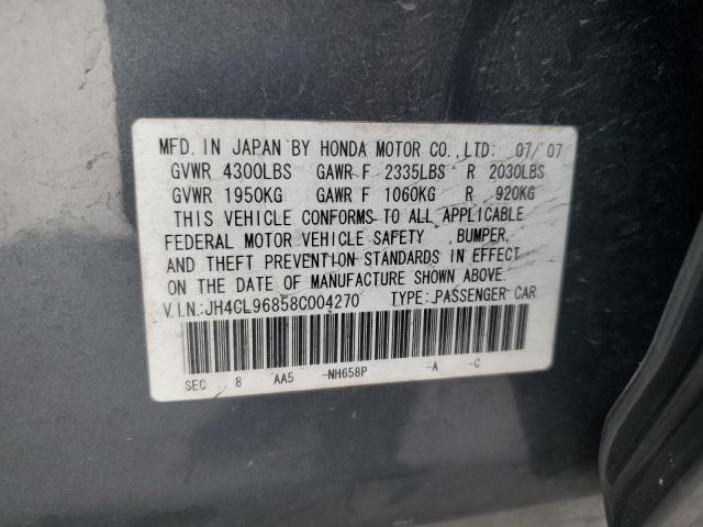 Photo 10 from auction – 2008 ACURA TSX with VIN JH4CL96858C004270