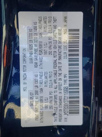 Photo 10 from auction – 2007 MAZDA CX-9 with VIN JM3TB38Y370118998