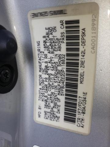 Photo 10 from auction – 2013 TOYOTA COROLLA BA with VIN 5YFBU4EE2DP118832