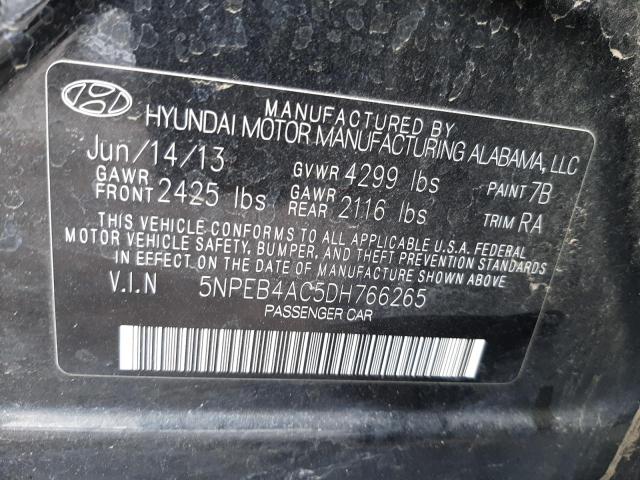 Photo 10 from auction – 2013 HYUNDAI SONATA GLS with VIN 5NPEB4AC5DH766265