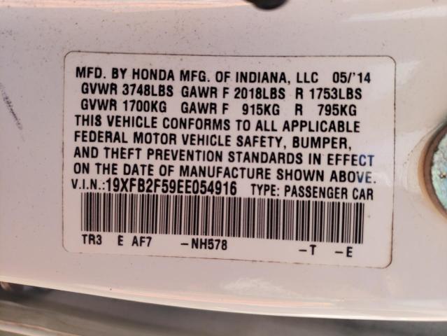 Photo 10 from auction – 2014 HONDA CIVIC LX with VIN 19XFB2F59EE054916