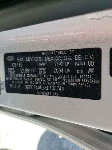 Photo 10 from auction – 2019 KIA FORTE FE with VIN 3KPF24AD6KE108744