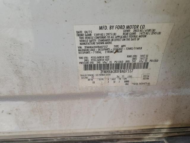 Photo 10 from auction – 2015 FORD FLEX SEL with VIN 2FMHK6C8XFBA07557