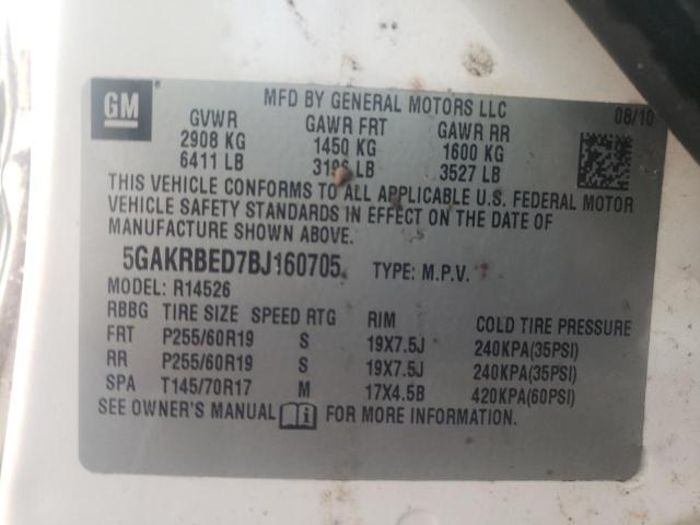 Photo 10 from auction – 2011 BUICK ENCLAVE CX with VIN 5GAKRBED7BJ160705