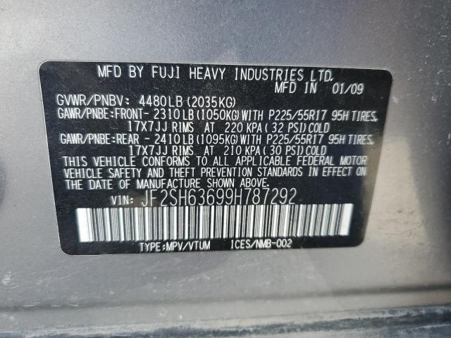 Photo 10 from auction – 2009 SUBARU FORESTER 2 with VIN JF2SH63699H787292