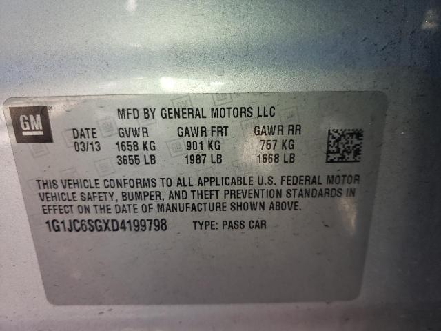 Photo 10 from auction – 2013 CHEVROLET SONIC LT with VIN 1G1JC6SGXD4199798