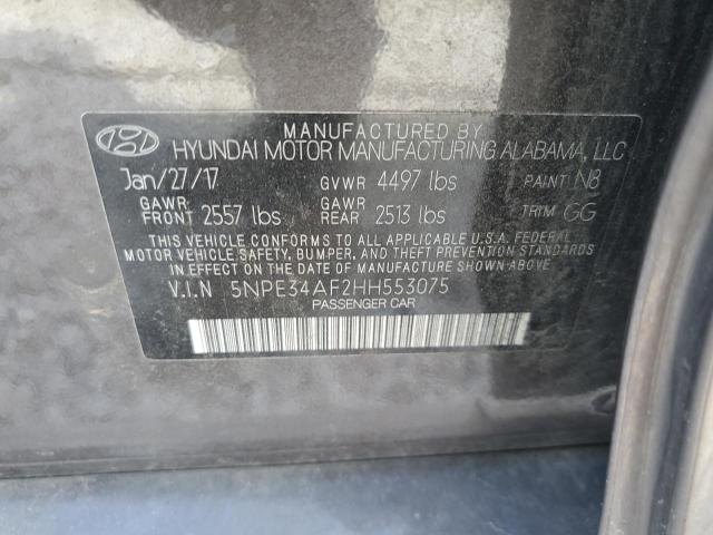 Photo 10 from auction – 2017 HYUNDAI SONATA SPO with VIN 5NPE34AF2HH553075