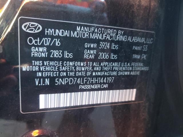 Photo 10 from auction – 2017 HYUNDAI ELANTRA SE with VIN 5NPD74LF2HH144197
