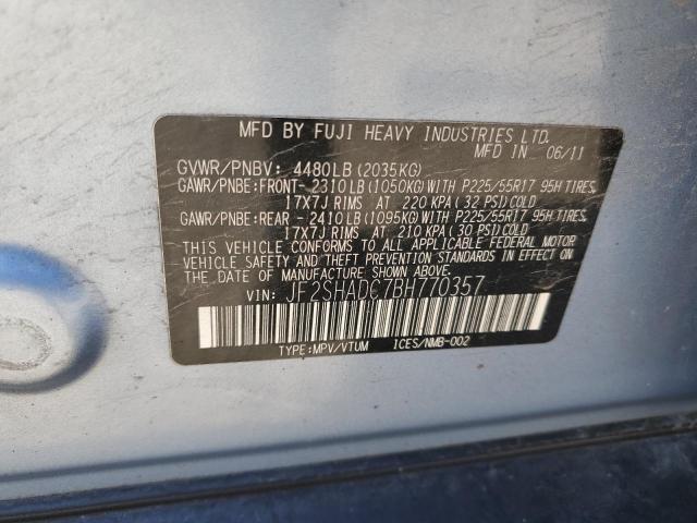 Photo 10 from auction – 2011 SUBARU FORESTER 2 with VIN JF2SHADC7BH770357