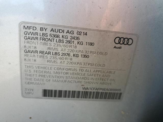 Photo 10 from auction – 2014 AUDI Q5 PREMIUM with VIN WA1CFAFP6EA089865