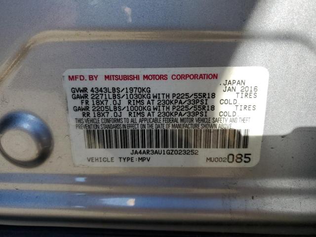 Photo 10 from auction – 2016 MITSUBISHI OUTLANDER with VIN JA4AR3AU1GZ023252