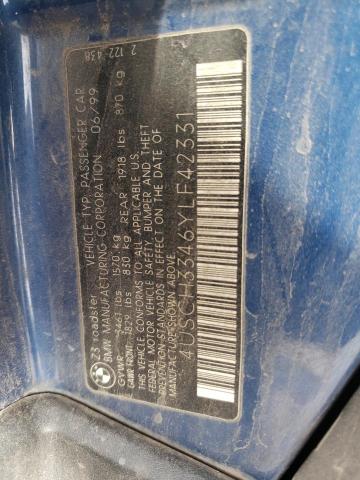 Photo 10 from auction – 2000 BMW Z3 2.8 with VIN 4USCH3346YLF42331