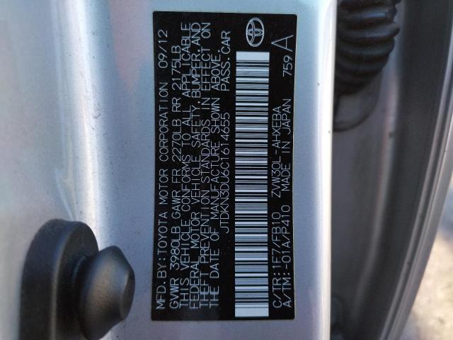 Photo 10 from auction – 2012 TOYOTA PRIUS with VIN JTDKN3DU6C1614655