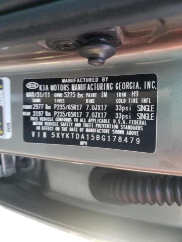 Photo 10 from auction – 2011 KIA SORENTO BA with VIN 5XYKTDA15BG178479