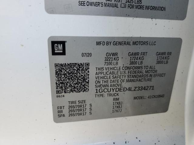 Photo 10 from auction – 2020 CHEVROLET SILVERADO with VIN 1GCUYDED4LZ334271