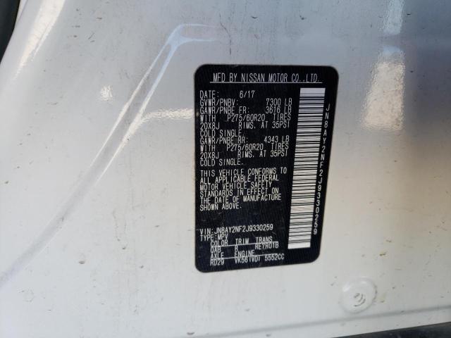 Photo 10 from auction – 2018 NISSAN ARMADA PLA with VIN JN8AY2NF2J9330259