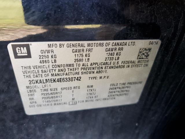 Photo 10 from auction – 2014 GMC TERRAIN SL with VIN 2GKALMEK4E6330742
