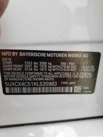 Photo 10 from auction – 2019 BMW X7 XDRIVE5 with VIN 5UXCX4C51KLS35983