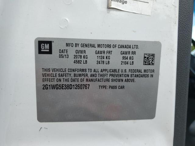 Photo 10 from auction – 2013 CHEVROLET IMPALA LT with VIN 2G1WG5E38D1260767