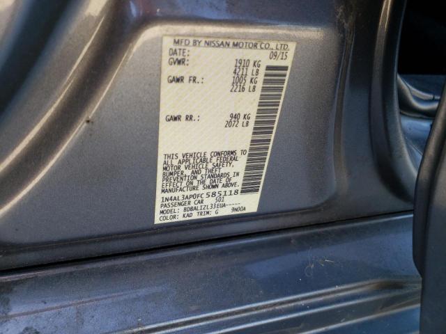 Photo 10 from auction – 2015 NISSAN ALTIMA 2.5 with VIN 1N4AL3AP0FC585118