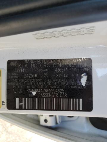 Photo 10 from auction – 2015 KIA OPTIMA LX with VIN KNAGM4A76F5594625