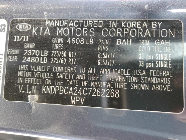 Photo 10 from auction – 2012 KIA SPORTAGE L with VIN KNDPBCA24C7262268