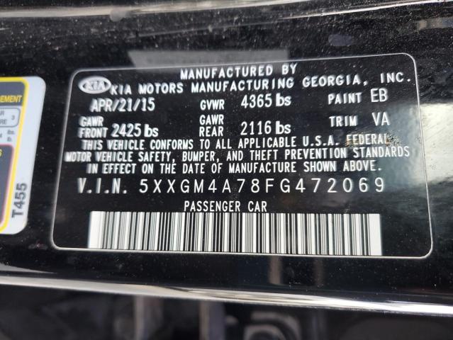 Photo 10 from auction – 2015 KIA OPTIMA LX with VIN 5XXGM4A78FG472069