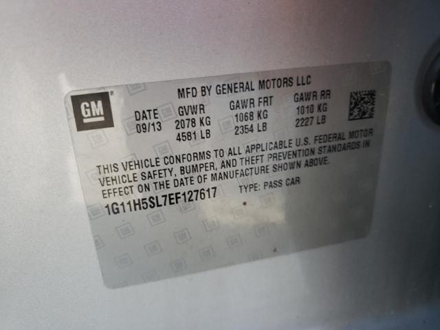 Photo 10 from auction – 2014 CHEVROLET MALIBU LTZ with VIN 1G11H5SL7EF127617