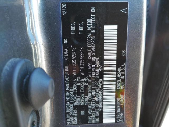 Photo 10 from auction – 2021 TOYOTA HIGHLANDER with VIN 5TDHZRBH0MS077020