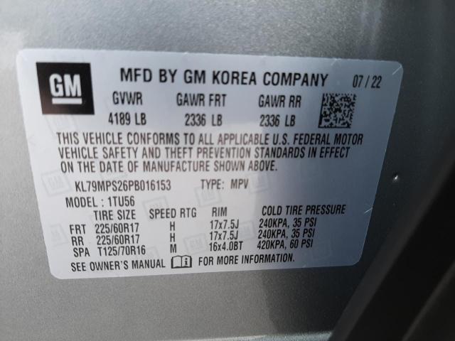 Photo 10 from auction – 2023 CHEVROLET TRAILBLAZE with VIN KL79MPS26PB016153