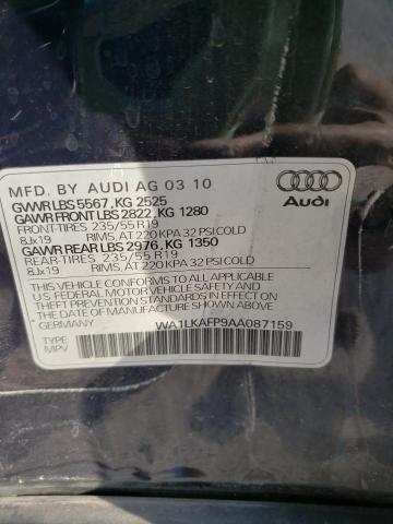 Photo 10 from auction – 2010 AUDI Q5 PREMIUM with VIN WA1LKAFP9AA087159