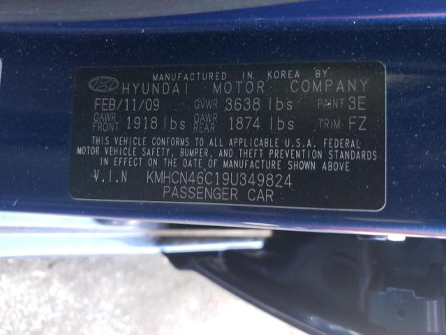 Zdjęcie 10 z aukcji – 2009 HYUNDAI ACCENT GLS z VIN KMHCN46C19U349824